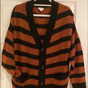 Rust and black stripe lularoe Lucille sweater